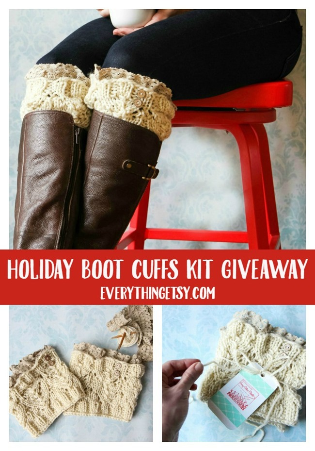 Holiday Boot Cuff Kit Giveaway - Design by Amy Clark {Hazel & Ruby} - EverythingEtsy.com