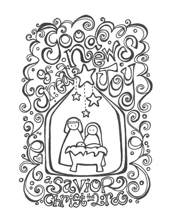 Christmas Printable Coloring Page - Savior