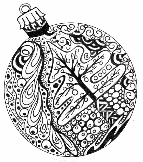 Christmas Printable Coloring Page - ornament