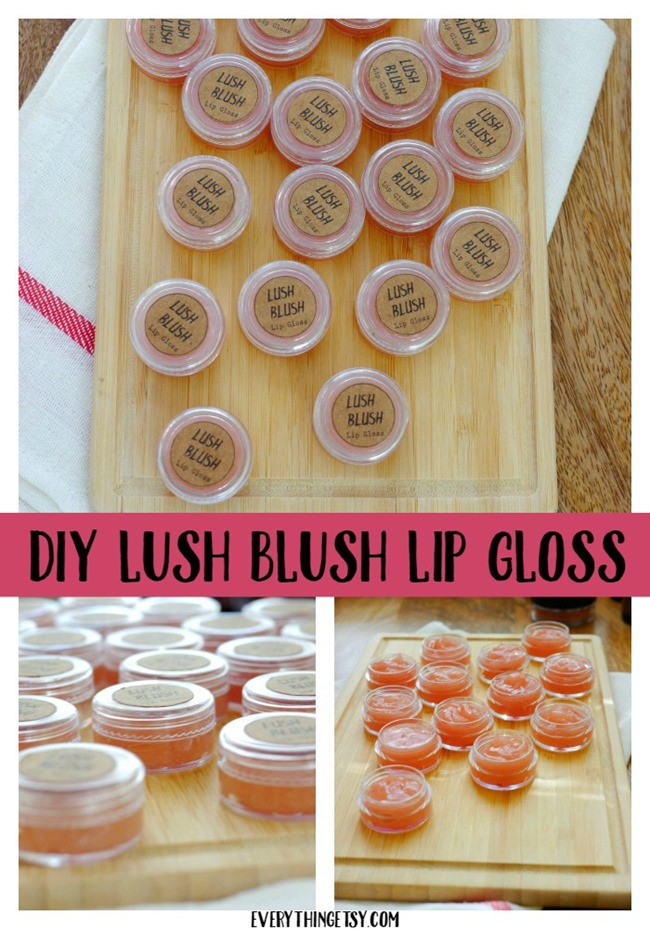 DIY Lip Gloss - Lush Blush with free printable on EverythingEtsy.com