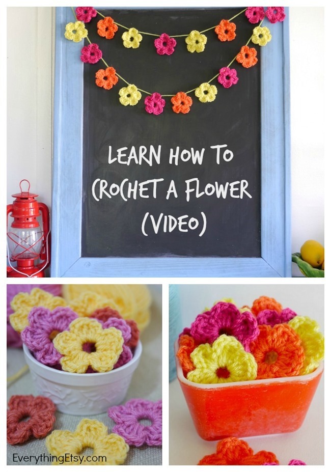 Learn How to Crochet a Flower Video on EverythingEtsy.com