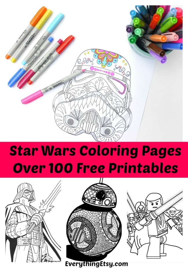 Star Wars Free Printable Coloring Pages for Adults & Kids - Over 100 Free Printables!