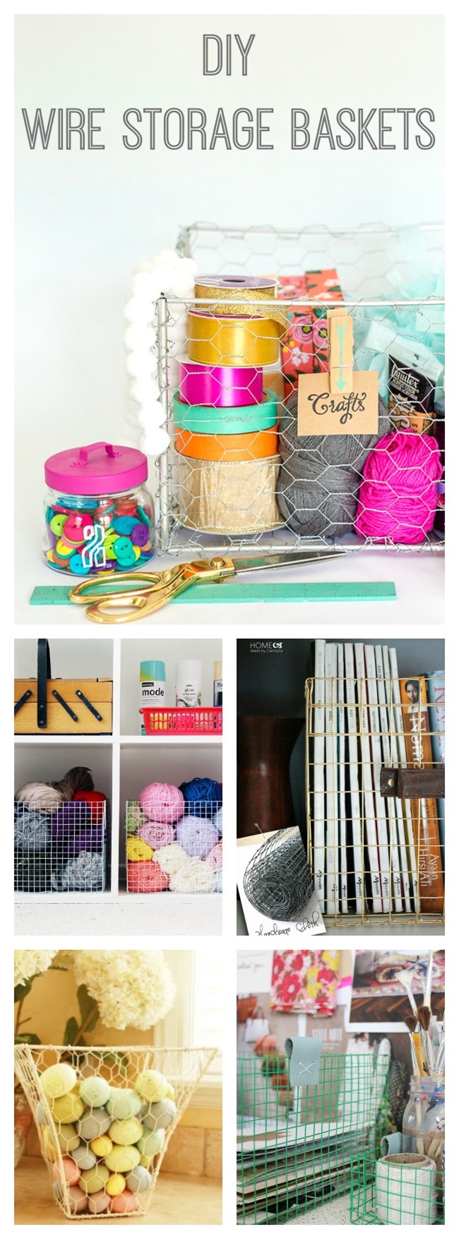 DIY Wire Baskets - Craft Room Storage {DIY Organization} - EverythingEtsy.com