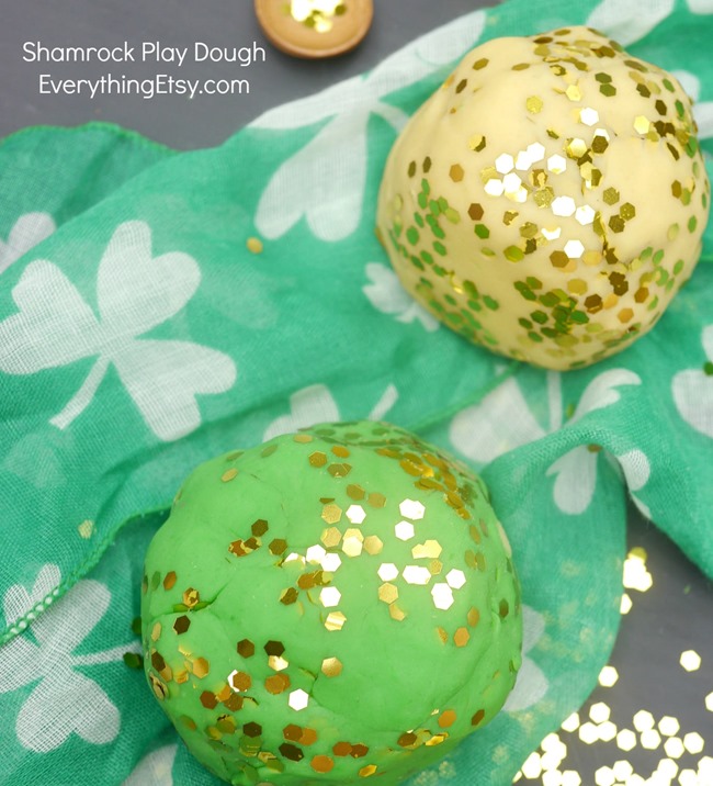 Shamrock DIY Play Dough for St. Patrick's Day - EverythingEtsy.com