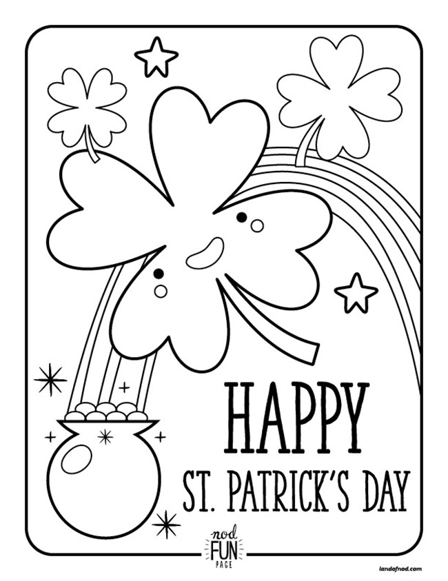 Children's St Patrick's Day Coloring Pages 1