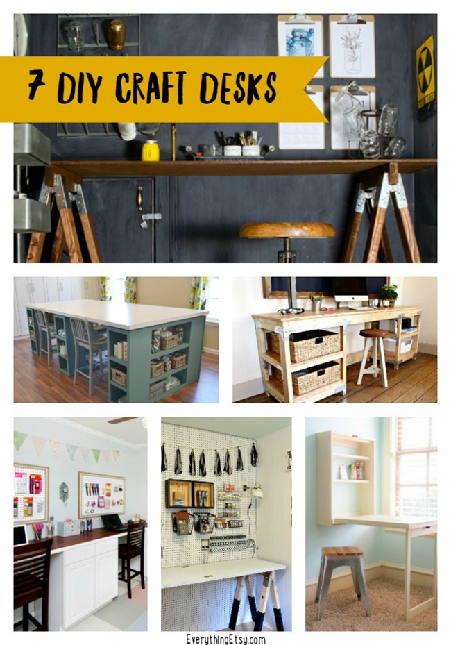 7 DIY Craft Desks for your awesome craft room on EverythingEtsy.com