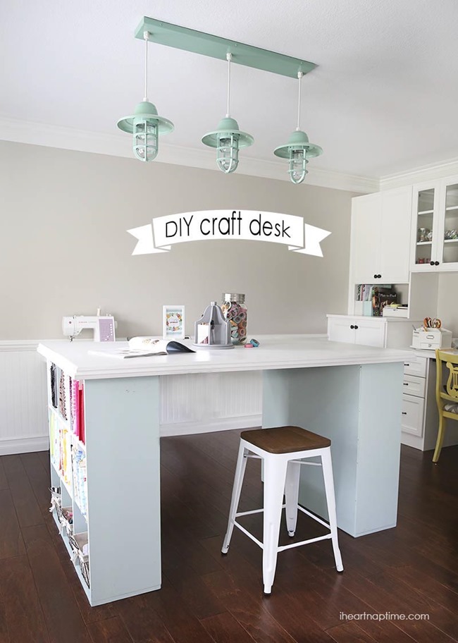 DIY Craft Room Desk - Fabric