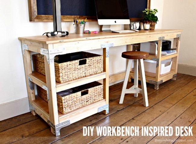 DIY Craft Room Desk - Workbench