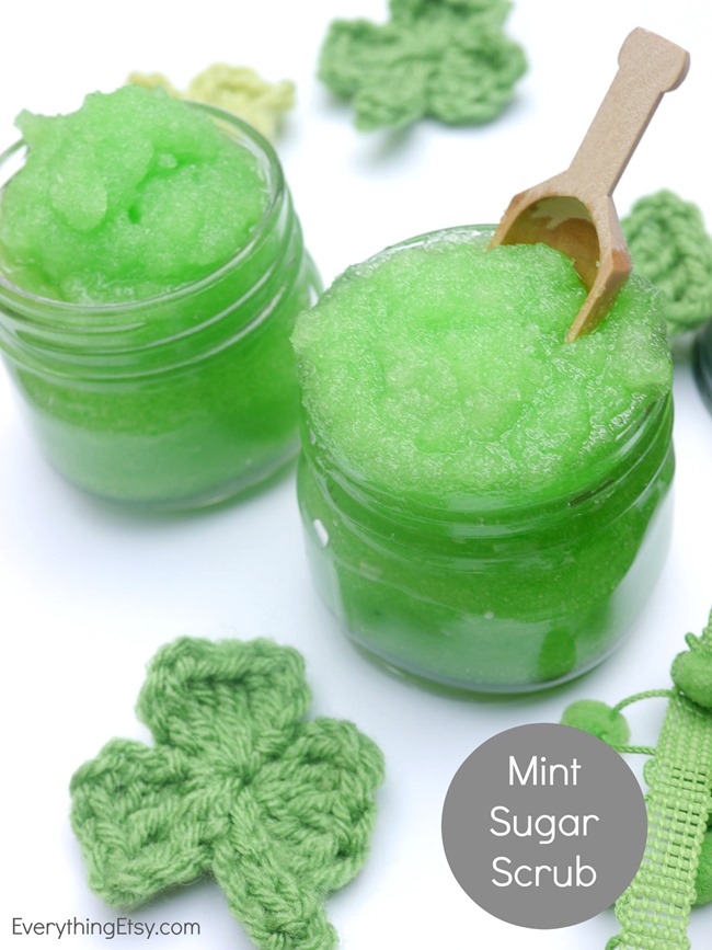 DIY Mint Sugar Scrub - Great Gift Idea!  EverythingEtsy.com