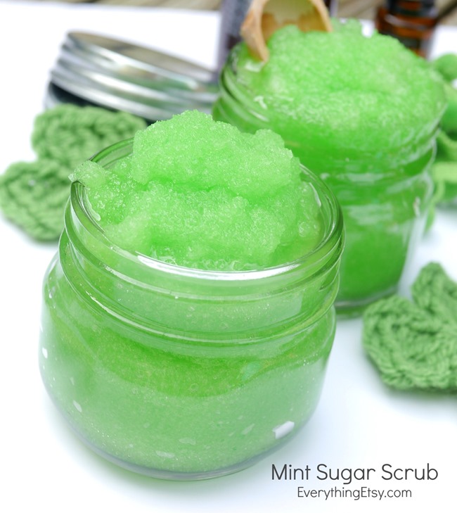 DIY Mint Sugar Scrub - Tutorial on EverythingEtsy.com