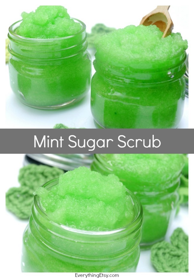 Mint Sugar Scrub DIY on EverythingEtsy.com - Easy and smells amazing!