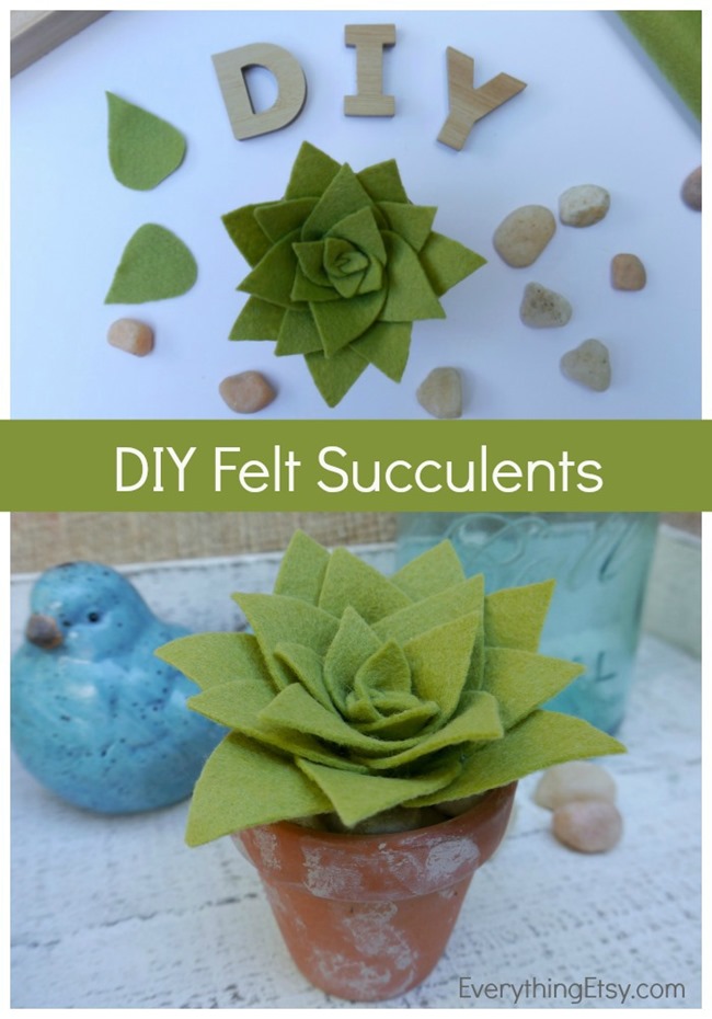 DIY Felt Succulents for Your Home - EverythingEtsy.com