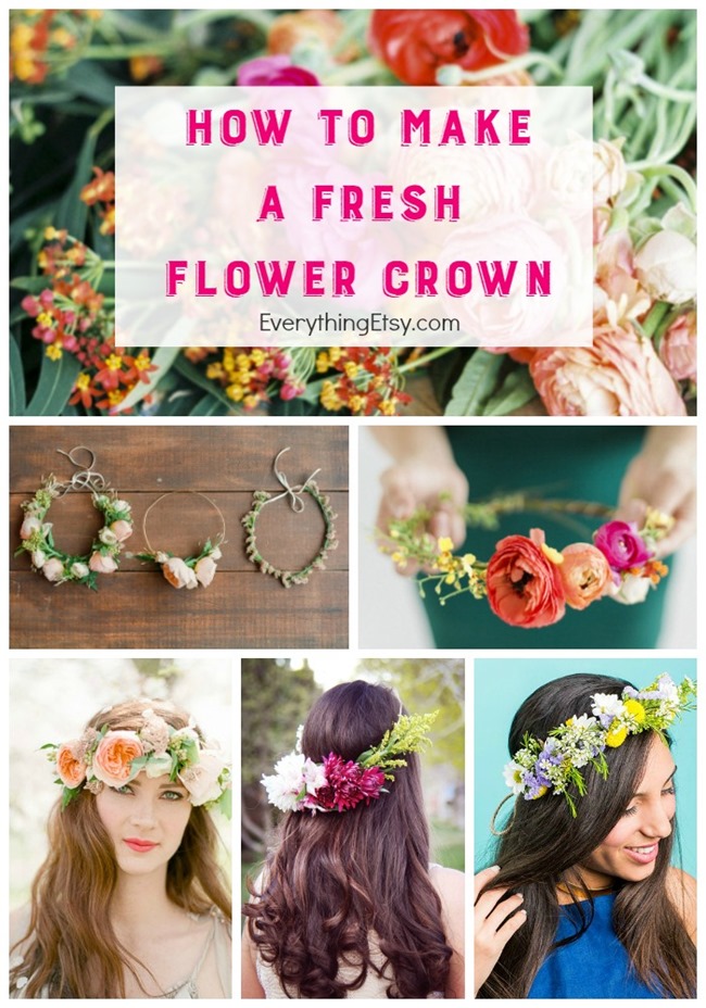 How to make a fresh flower crown {7 Inspiring Ideas} - EverythingEtsy.com