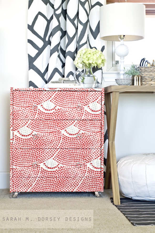 Ikea Hack - Wallpaper Covered Rast Hack