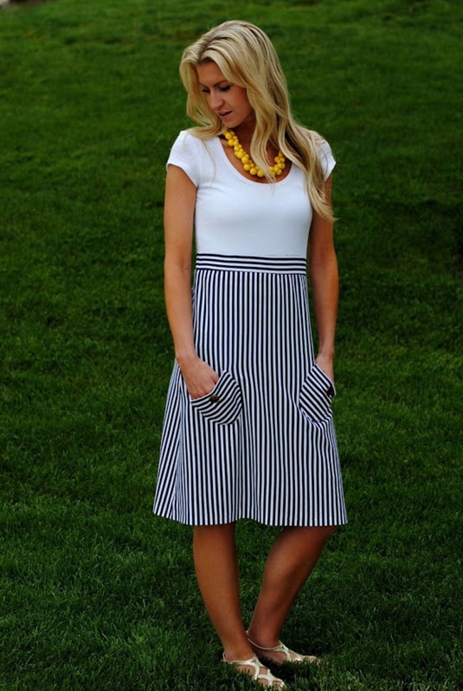 Summer Dress Pattern - Nautical style tutorial