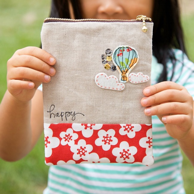 Hot Air Balloon Zipper Pouch Tutorial