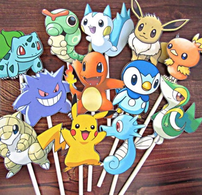 Pokemon Go Gift Ideas on Etsy - Cupcake Toppers