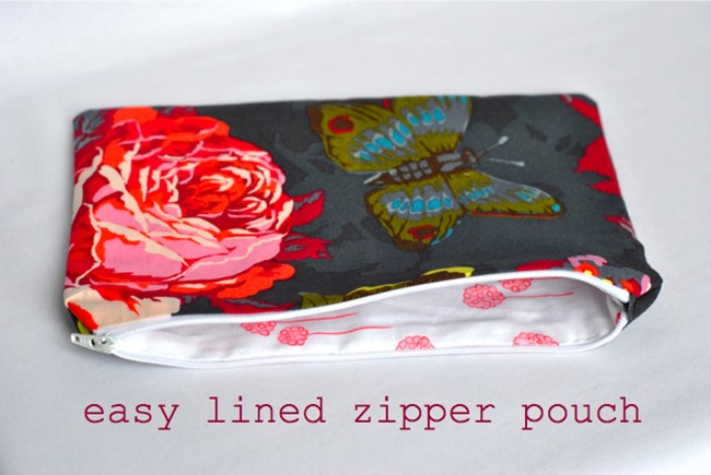 zipper bag tutorial - lined