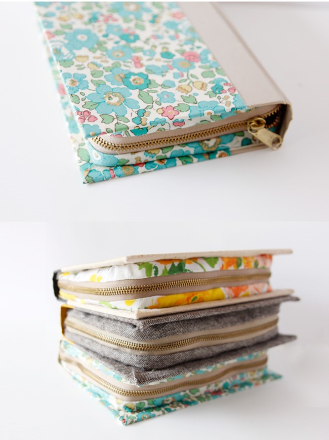 zipper pouch book clutch tutorial