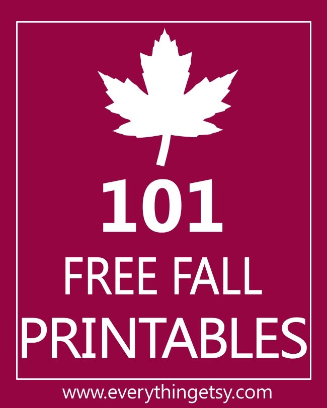 101 Free Fall Printables on EverythingEtsy.com