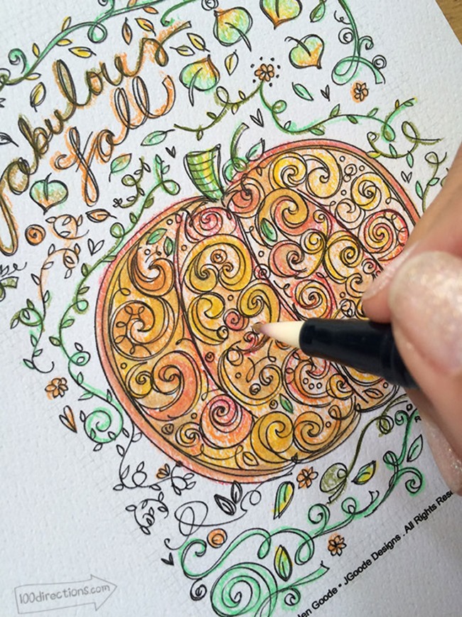 12 Fall Coloring Pages for Adults - Fall Pumpkin