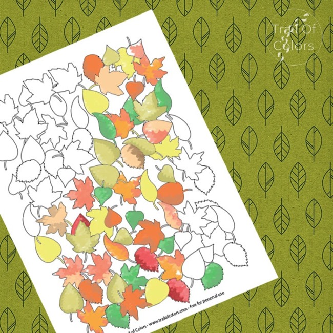 12 Fall Coloring Pages for Adults - Lots of Leaves