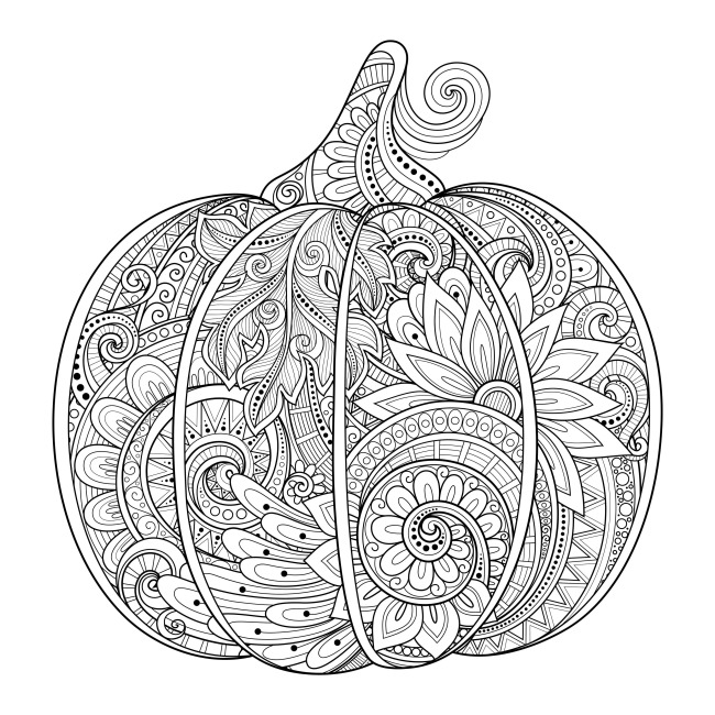 Coloring page for adults, Autumn Girl, Coloring for adults - PDF download  and print