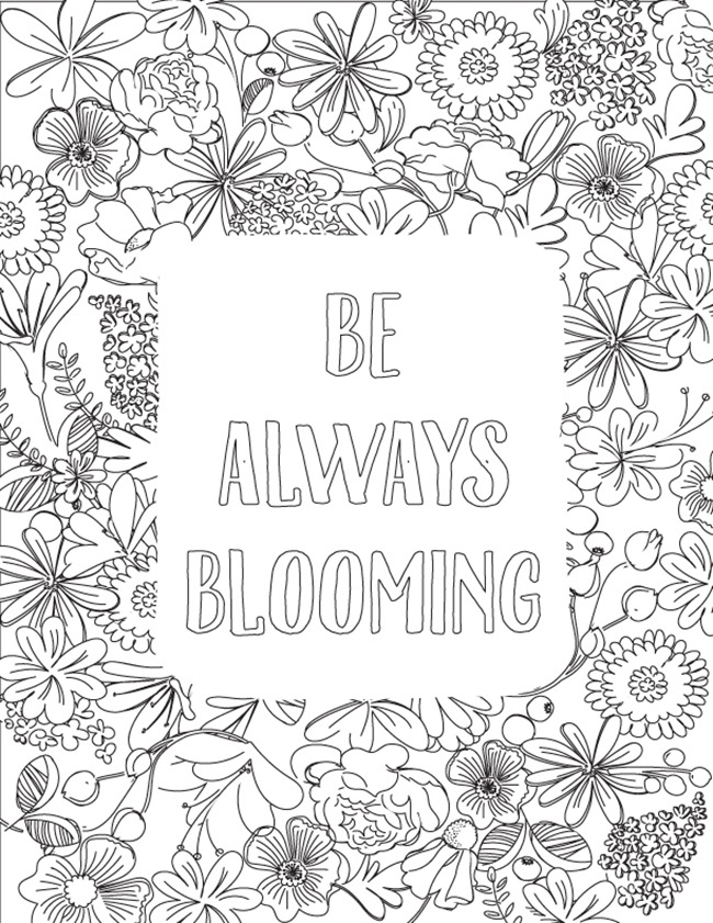 Be-Always-Blooming-Coloring-Page