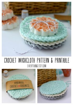 Crochet-Washcloth-Pattern-and-Free-Printable-Gift-Label-on ...