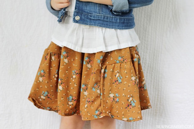 Fall Skirt Tutorials - Side Bustle Kids Skirt