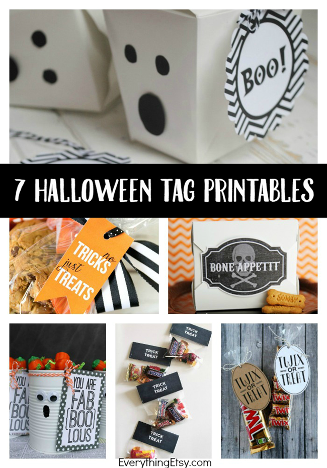 7 Halloween Printables - Treat Tags on EverythingEtsy