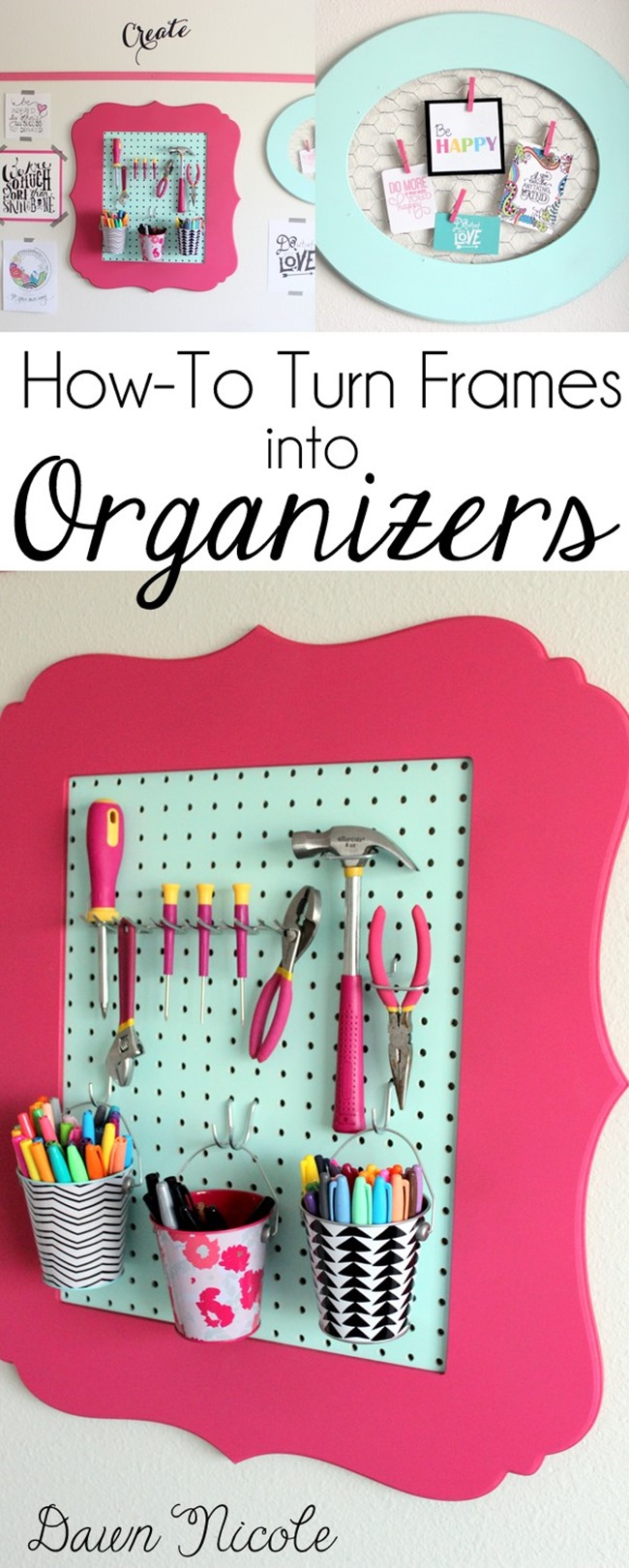 DIY Craft Supply Organization - Frame