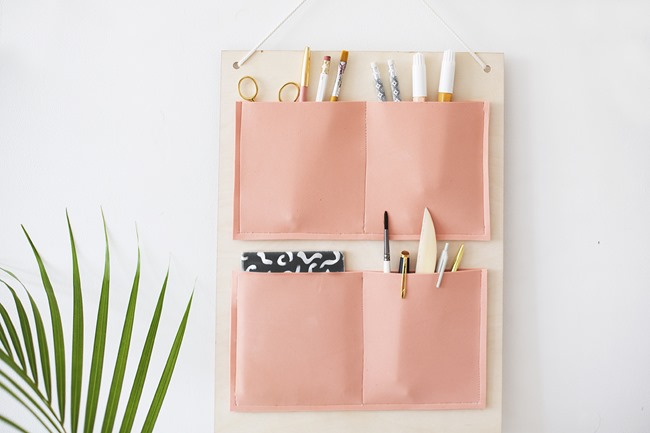 DIY Craft Supply Organization - Hanging Pockets