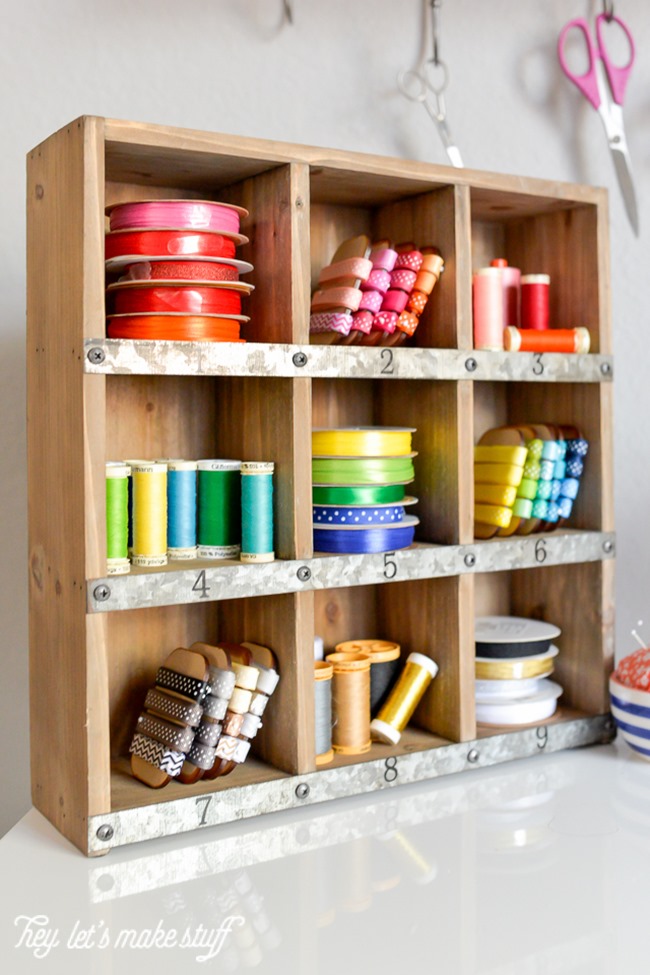 DIY Craft Supply Organization - Thread and Ribbon Holder