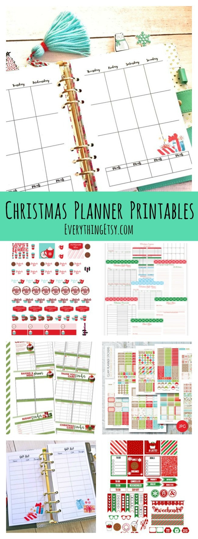 Christmas Planner Printables - Free Holiday Planners and Planner Stickers - EverythingEtsy.com