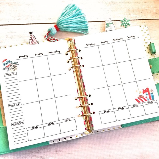 Free Christmas Planner Printables - A5 Monthly