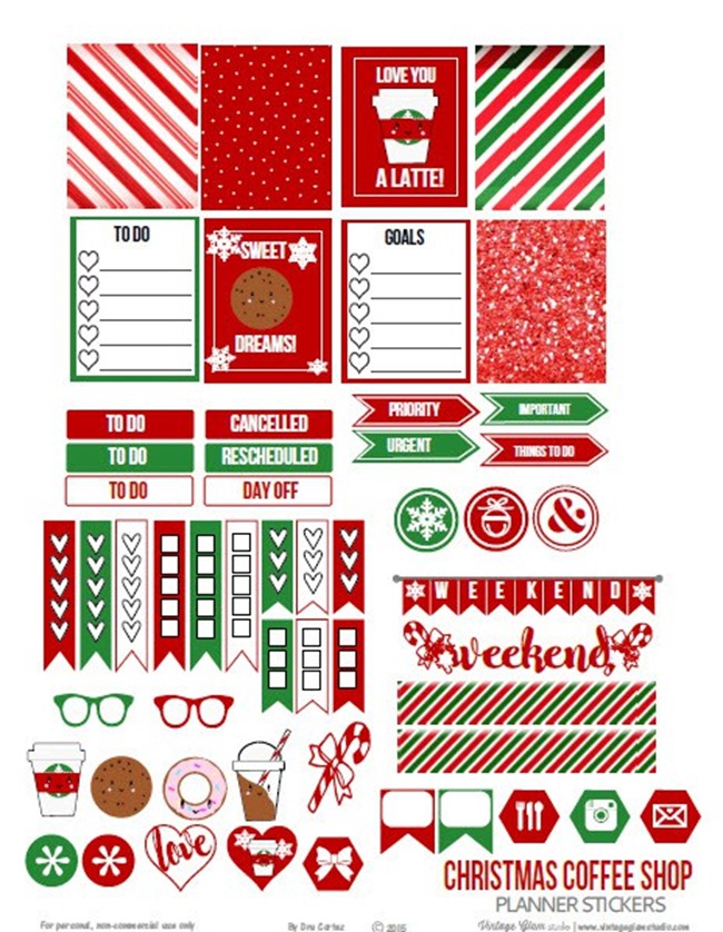 Christmas Planner Printables Planner Stickers Free 