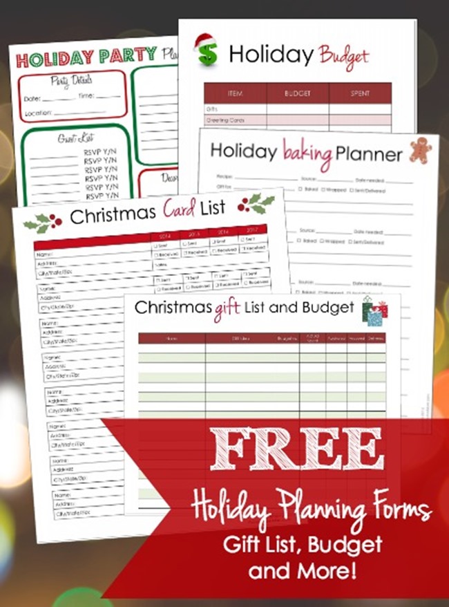 Free Christmas Planner Printables - Party Planner and more!