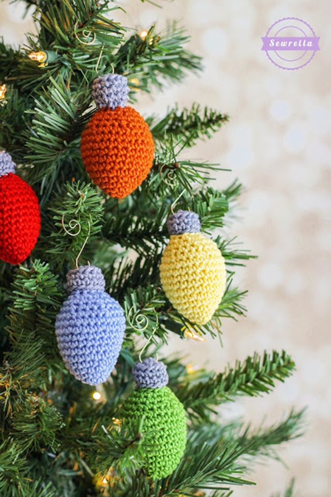 Christmas Crochet Patterns - Free Project Ideas! - Christmas Light Ornaments