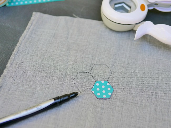 hexagon embroidery tutorial 1 - EverythingEtsy.com