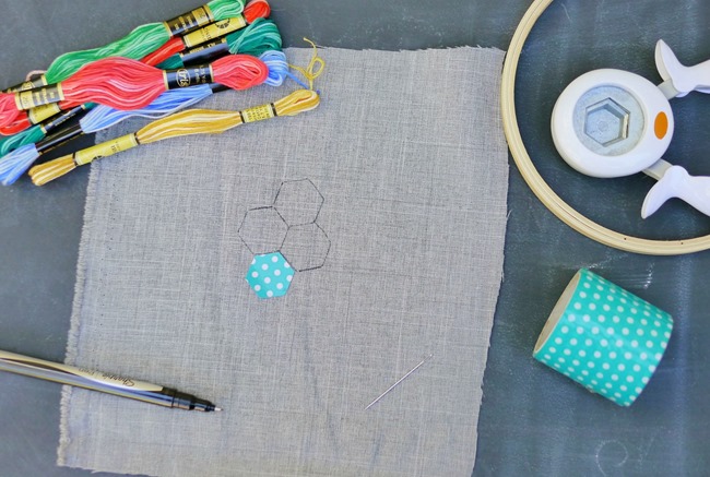 hexagon embroidery tutorial 2 - EverythingEtsy.com