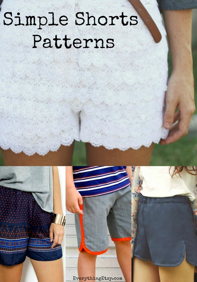 Spring Shorts Sewing Tutorials - Free Patterns - EverythingEtsy