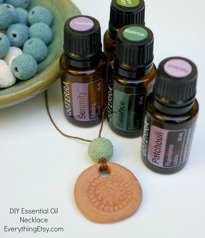 DIY Essential Oil Necklace - Aromatherapy Jewelry Gift - EverythingEtsy.com