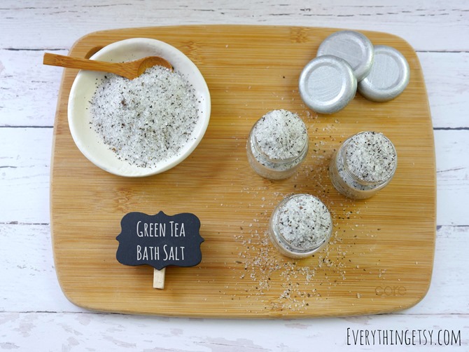 DIY Green Tea Bath Salt - Gift for Her - EverythingEtsy.com