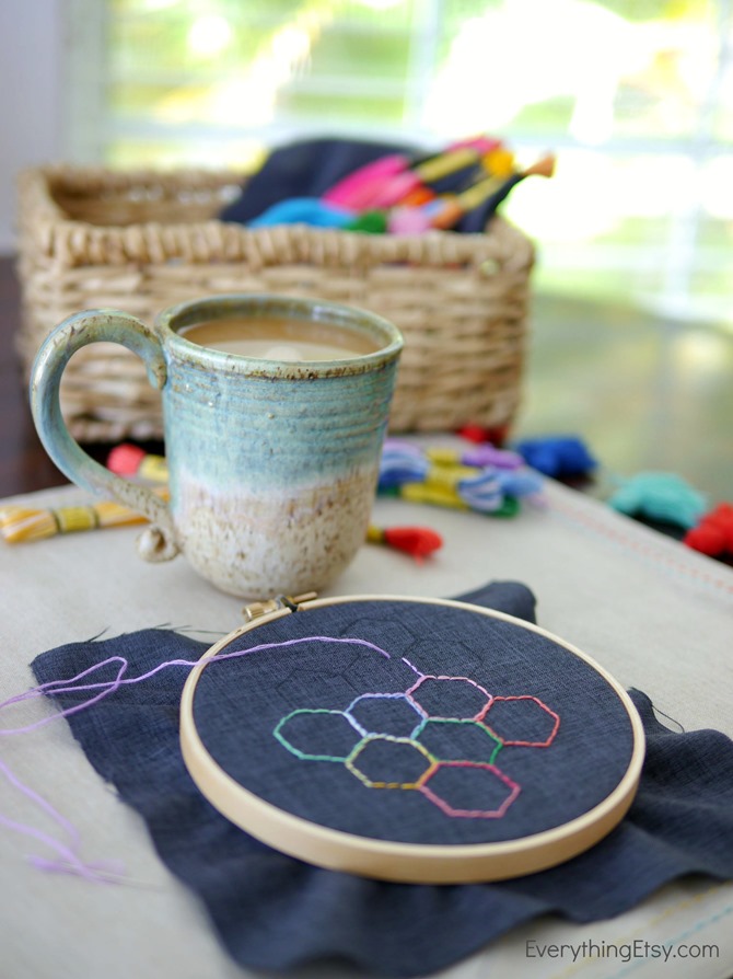 Coffee & Embroidery - EverythingEtsy.com - Foldgers