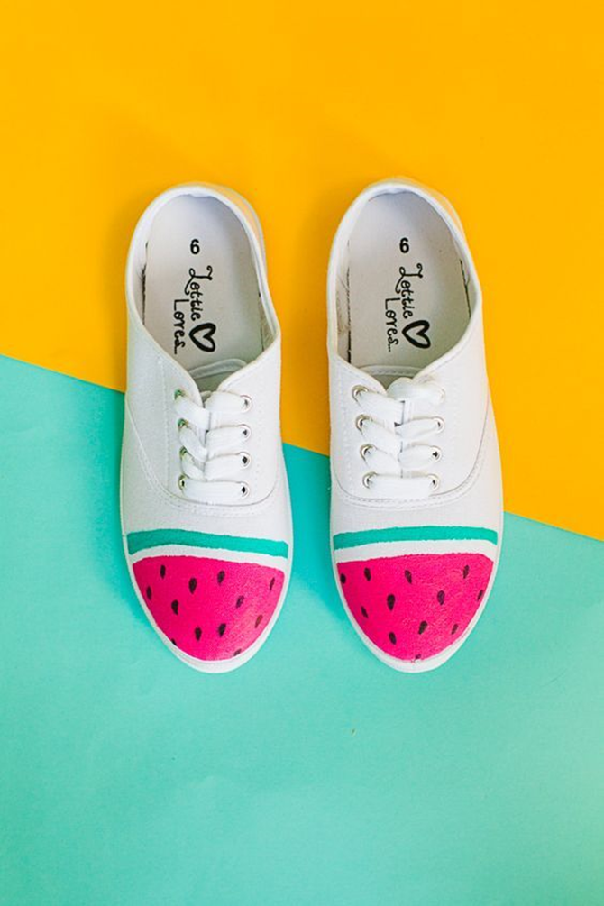 DIY Tennis Shoes - Watermelon - EverythingEtsy