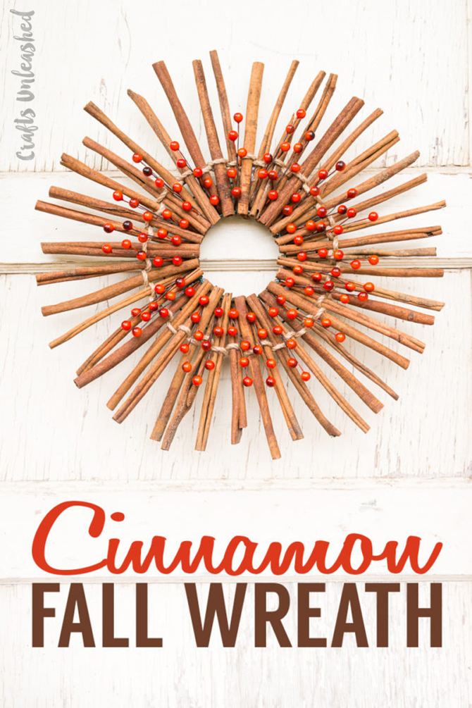 21 Fall Wreath Ideas - Cinnamon - EverythingEtsy