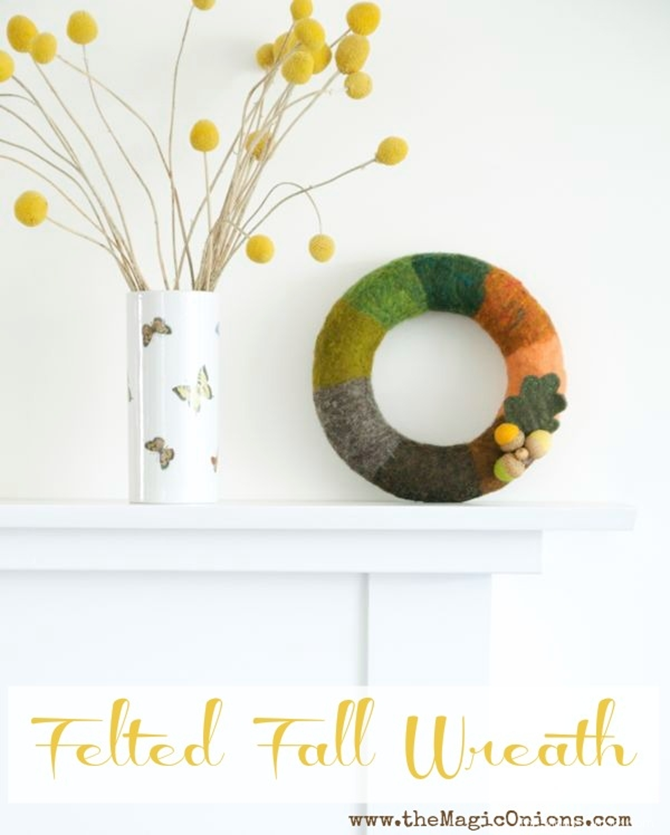 21 Fall Wreath Ideas - Felted - EverythingEtsy