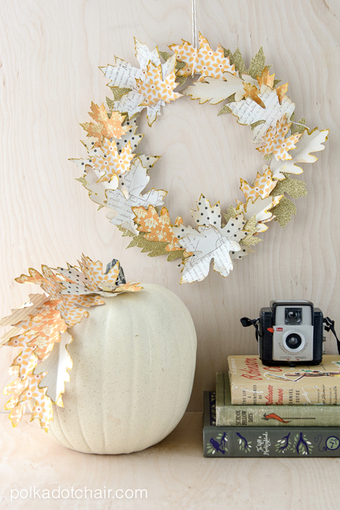 21 Fall Wreath Ideas - Paper Leaves - EverythingEtsy