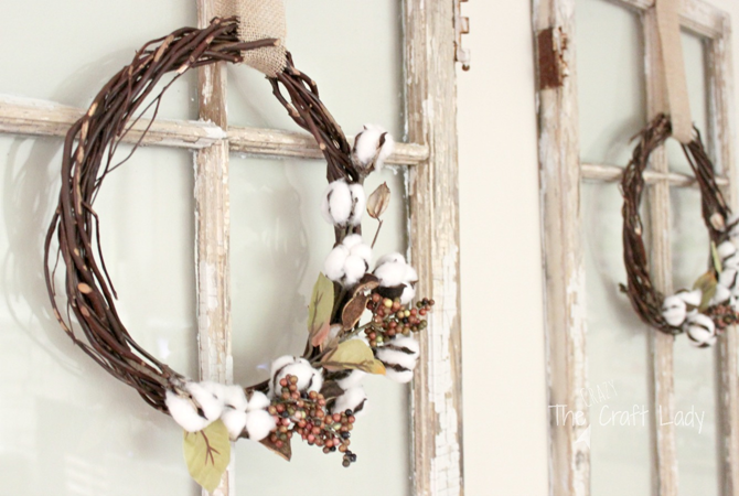 21 Fall Wreath Ideas - Simply Cotton DIY Wreath - EverythingEtsy